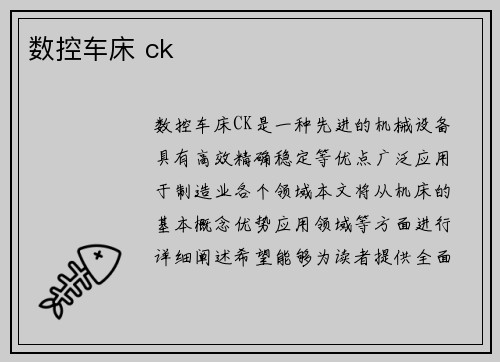 数控车床 ck